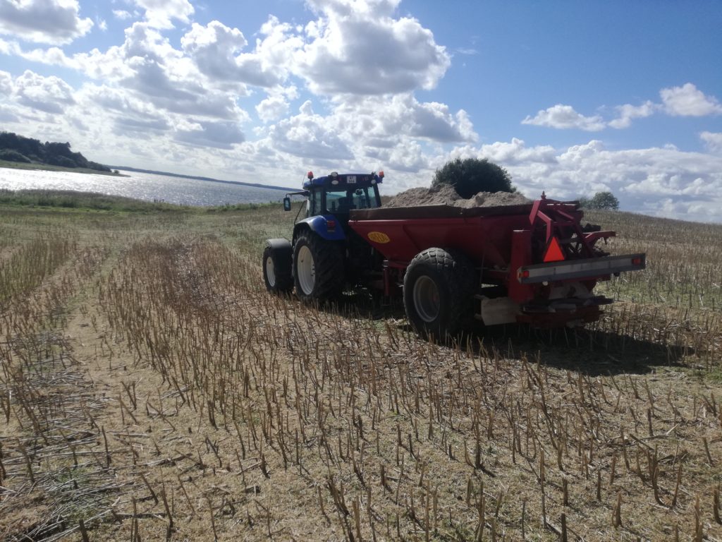 Kalk spredning i nordsjælland